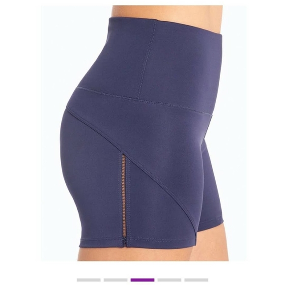 Marika Active Eclipse Navy Blue Wide High Waist Bike Shorts w/ InterLok Wick Sm - Picture 2 of 16